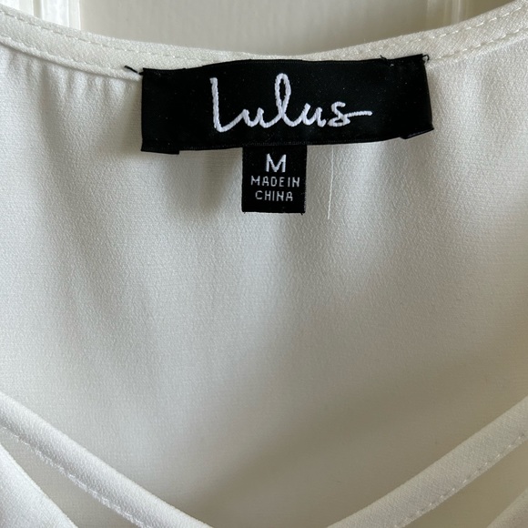*White* Lulu’s Off the Shoulder Top, Size M - Picture 6 of 6